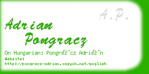 adrian pongracz business card